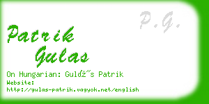 patrik gulas business card